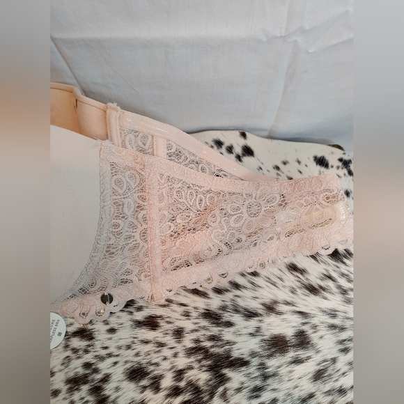 Lucky Brand Full Figure Removeable Straps Smooth & Lace Bra Cream Size 42D - Picture 9 of 9